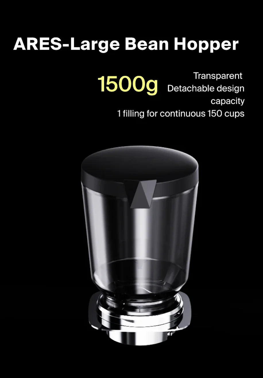 Wendougee Ares 90mm Commercial Espresso Grinder 1.5kg hopper from vellutto.eu