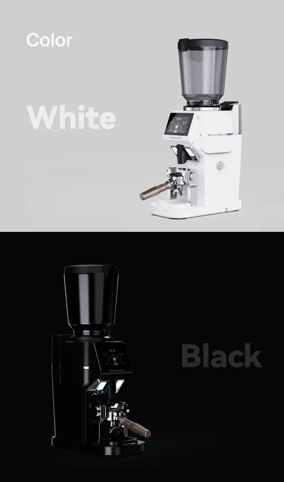 Wendougee Ares 90mm Commercial Espresso Grinder Colors Vellutto.eu